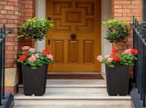 2 Pack Outdoor Tall Plastic Planter Set, Large Flower Pots with Drainage Holes, Durable Plant Pots 24282110