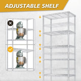 Heavy Duty Shelves 72.83" H Wire Shelving Unit with Wheels 1020LBS NSF Metal Shelves for 57206699