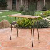 ZUN DENALI INDUSTRIAL WOOD AND METAL BAR TABLE 61327.00