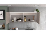 Napoles Wall Cabinet, Two Shelves, Double Door -White / Light Gray B20092041