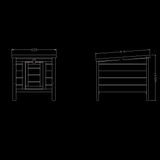 20-inch removable roof, waterproof, green asphalt roof, cedar wood, wooden chicken and rabbit cage 61913269