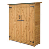 Fir Wood Shed Garden Storage Shed Wood Color & Green 48756444