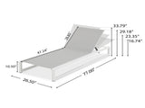 5-Level Adjustable 2-Piece Outdoor Chaise Lounge, Durable Aluminum Frame & Textilene Mesh, Perfect N779P281907W