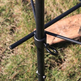 Rotating Campfire Grill,Fire Pit Grill,Heavy Duty Steel Grill,360&deg Adjustable Open Fire Outdoor 76433864