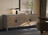 4 Door Wooden Twill Sideboard American Country Vintage Old Living Room Dining Room Hallway Entryway 34797895