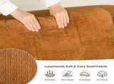 Convertible Sofa Bed with Blanket, Boneless Cloud Couch Queen Scott Fabric for Living Room Bedroom, 45361806