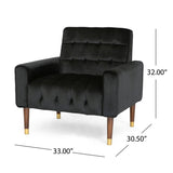 Mirod Comfy Arm Chair with Tufted Back , Modern for Living Room, Bedroom and Study 64937.00BLK