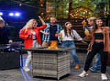 28-Inch Fire Table50000 BTU Gas Firepit with Volcanic Stone Black 53574282