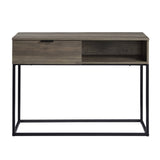 Galeno Rustic Oak with Black Finished Legs Writing Desk B2726P243694