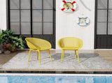 Holiday - 2-Pack Modern Lounge Chairs Indoor/Outdoor All-Weather PP Plastic, Lightweight for W3450P323313