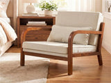 Comfy Armchair with Removable Cushions & Lumbar Pillow, Ergonomic Accent Chair Support 400 lbs-White 10140023
