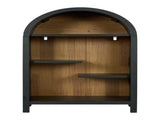 Arched Top Industrial Open Shelf 4-Tier Asymmetrical Dark Freestanding Display Rack for Home & W3123P485378