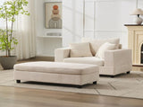 Chaise Lounge Chair with Removable Ottoman Accent Sofa Bed Upholstered Sleeper Couch Bed with W1170P353046