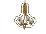 4 - Light Metal Chandelier, Hanging Light Fixture with Adjustable Chain for Kitchen Dining Room W2078138931