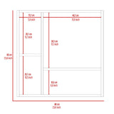 ZUN Kenya Medicine Cabinet, Mirror, Double Door, Four Interior Shelves B128P148726