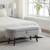 S02 Basics Upholstered Storage Ottoman and Entryway Bench GREY W1805P178791