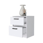 ZUN Augusta Floating Nightstand with 2-Tier Shelf and 1-Drawer B128P148862