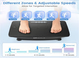 Black Full Body Vibration Plate Exercise Machine, 10 Adjustable Speed Levels with Remote Control & 13013998