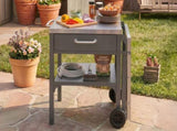 Outdoor Kitchen Cart Foldable Outdoor Prep Station Portable BBQ Cart Grill Cart with Foldable Top N719P407403E