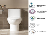 1.1/1.6 GPF Tornado Flush One-Piece Toilet with Comfort Chair Seat ADA Height 17",Powerful & Quiet W3192P412959
