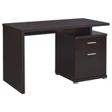Cappuccino 2-Drawer Reversible Office Desk B062P153862