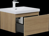 24'' Floating Bathroom Vanity Sink Combo, Modern Wall-Mounted Striped Bathroom Storage Cabinet W1573P265193