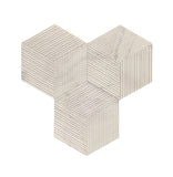 Hexagon Marble tile, White marble, marble, for wall, OL textured finished, 3D fluted marble, W1696P262342