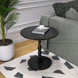 23'' Black Accent Round Table, Round Side Table, Small Table for Small Spaces, Modern Accent W2295P339118