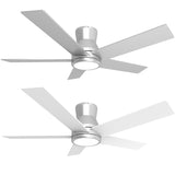 52" Brushed Nickel Lowe Profile Ceiling Fan with Light W1367P270468