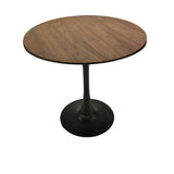 31.5" Walnut color Round Dining Table, Tulip Table Kitchen Dining Table 2-4 People with MDF Table W2189P303505