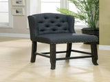 Rustic Style 2pc Counter Height Chair Bold Distressed Nailhead Trim Wingback Antique Black Finish B2741P408967