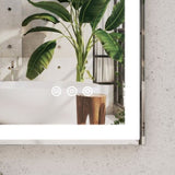 48x36 inch LED Bathroom Vanity Mirror Wall Mounted Adjustable White/Warm/Natural Lights Anti-Fog W708P176761