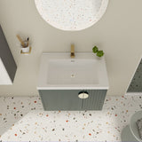 28 Inch Bathroom Vanity with Ceramic Sink, For Small Bathroom, Bathroom Vanity with Soft Close Door W999P146023