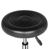 ZUN Round Stool with Lines Rotation Bar Stool Black 95601497