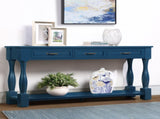 63inch Long Wood Console Table with 3 Drawers and 1 Bottom Shelf for Entryway Hallway Easy Assembly W1202114032