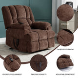 Dual Motor Heat Massage Infinite Position Up to 350 LBS Electric Power Lift Recliners with W3224P288490