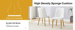 ZUN 4 modern dining chairs, sleek PU leather backrest, and gold metal legs bring a comfortable home W1151P250089