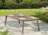 Acacia Wood Dining Table 8-Person Outdoor Table, Farmhouse Furniture for Patio, Garden, Backyard, N779P236677N
