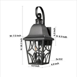 Outdoor Wall Light Fixtures, Waterproof Exterior Wall Sconce Porch Lights, Matte Black Outdoor Wall W2714P218492