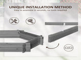 Grey 39x36 No-Screw Hexagonal Outdoor Planter Raised Garden Bed for Vegetables & Flowers 47981797