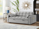 4 in1 Loveseat Sofa Bed Armrests & Storage Pockets, Multi-Function Tufted Pull-out Sofa Bed W2186P166130