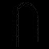 Metal Garden W74.4'' x H98.4'' Garden Arbor Trellis Climbing Plants Support Rose Outdoor W1586P268772