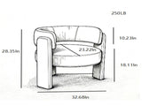 Modern Accent Chair, Contemporary Boucle Fabric Accent Armchair Comfy Upholstered Leisure Single 74067501