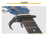 Blue 41-inch Dreadnought barrel-shaped cutaway acoustic guitar with pick, strings, capo, gig bag, 48260943