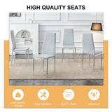 ZUN Grid armless high backrest dining chair, 6-piece set, office chair. Suitable for restaurants, living W1151107277