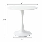 ZUN Modern Round Dining Table, ∅31.5'' Kitchen Dining Room Furniture, Coffee Table, Leisure Table, W2641P192315