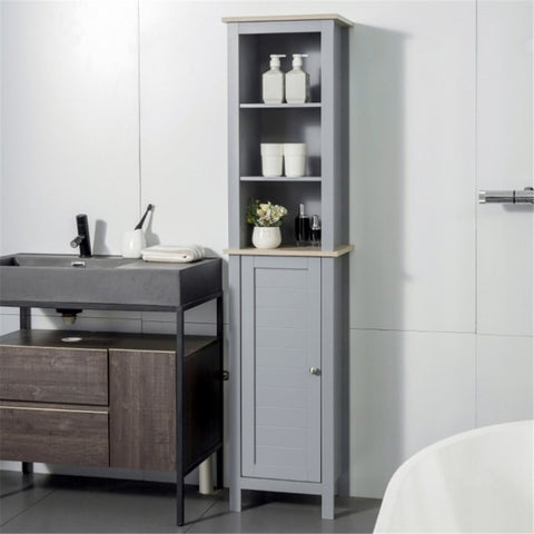 ZUN Bathroom Storage Cabinet-Grey （Prohibited by WalMart） 59596585