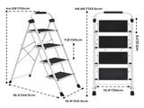 Step Ladder,Folding Step Stools 330 lbs Capacity, 2-Inch Thin for Storage, Anti-Slip Pedals & 50266913