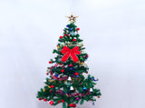 6ft artificial Christmas tree with LED energy-saving lights, including 195 pendant tree skirts and 98228460