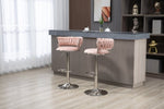 ZUN COOLMORE Swivel Bar Stools Set of 2 Adjustable Counter Height Chairs with Footrest for Kitchen, W153991576